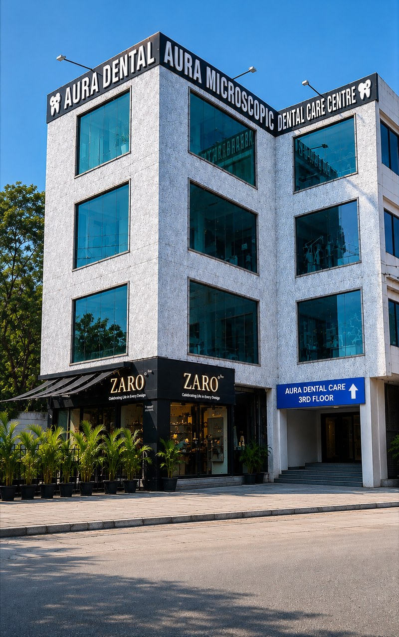 Aura Dental Care — clinic building, Raipur