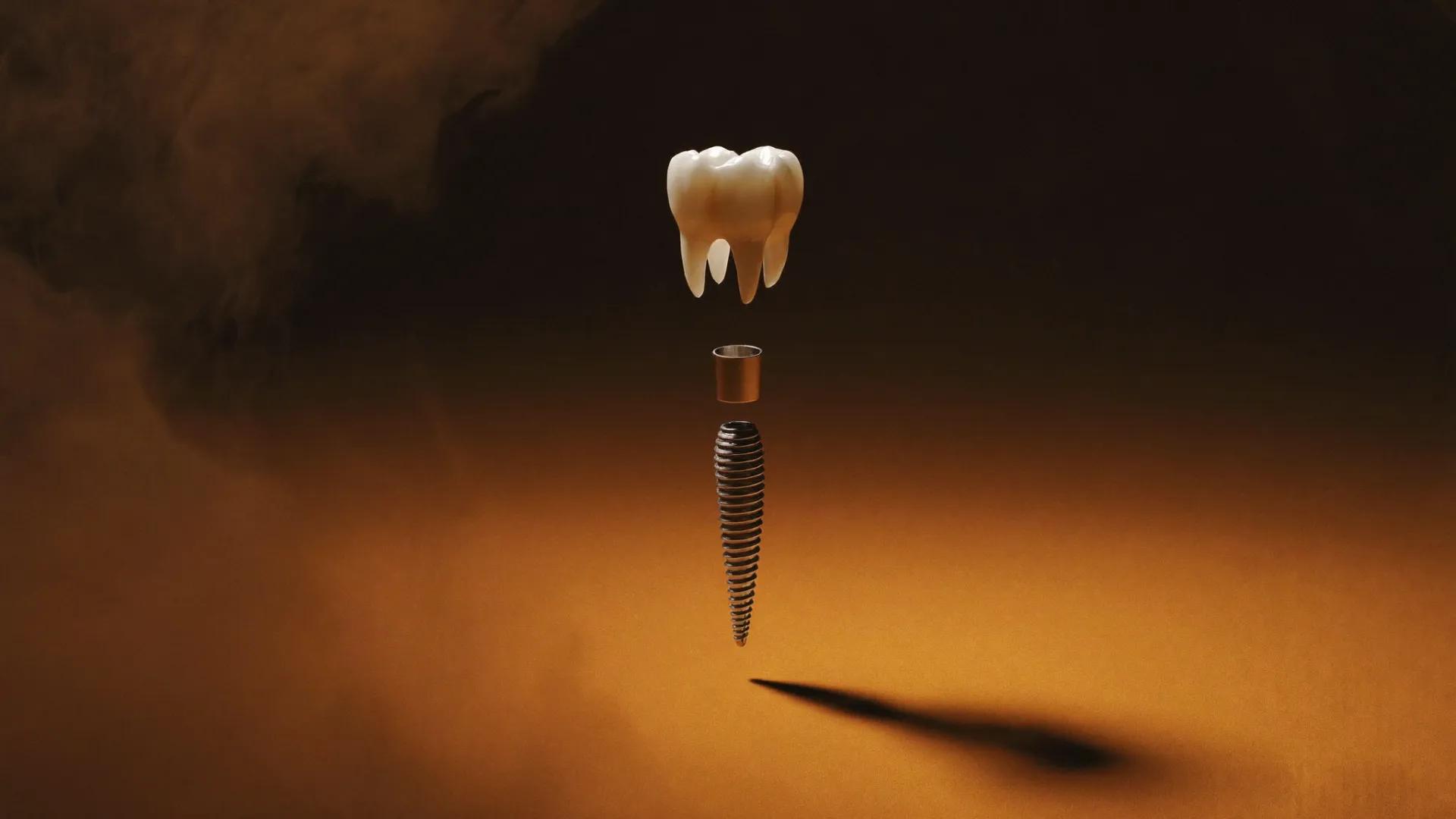 Dental implant — tooth and titanium implant structure